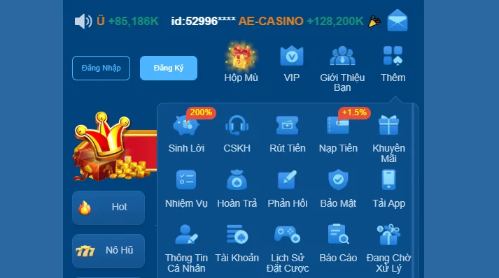 Hiệu suất và thông báo trong ứng dụng 58win